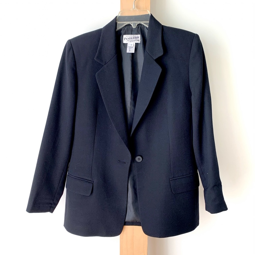 Black wool Pendleton blazer 8P